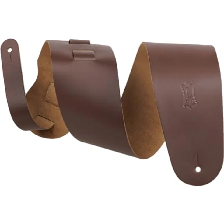 Levys Leather Strap M4-BRN, Gitarren- und Bassgurt aus echtem braunem Leder, verstellbar von 91 cm bis 132 cm – Bild 2