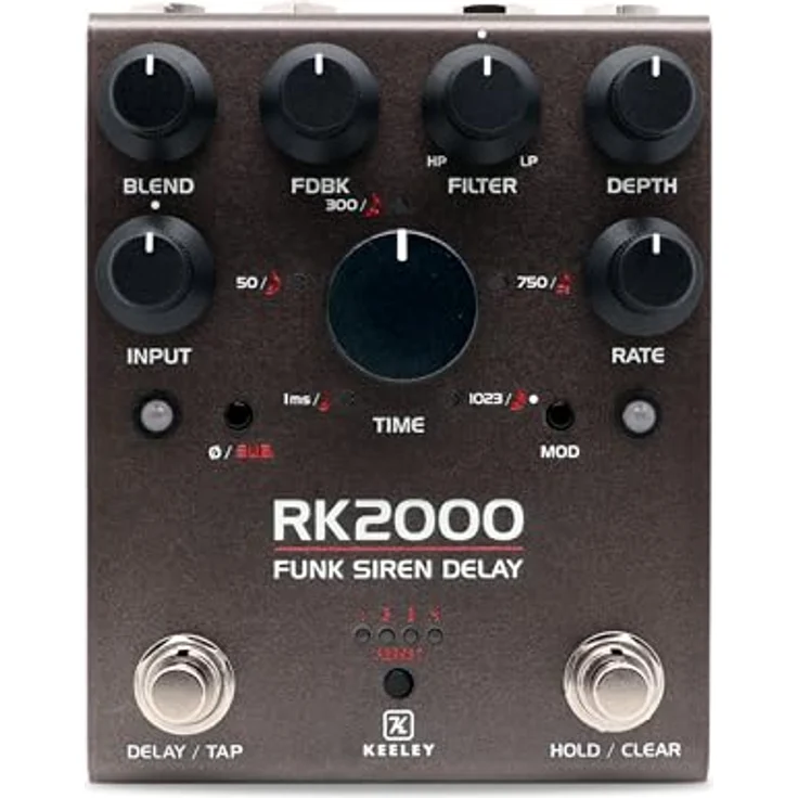 Keeley RK2000 Funk Siren Delay, 12-Bit Digital Delay Pedal mit MIDI-Integration und Freeze-Hold Effekt – Bild 1