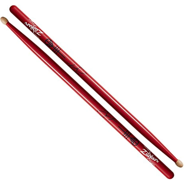 Zildjian Josh Dun Signature Sticks, Drumsticks aus Hickory in Rot, 41,9 cm, 5A Version für aggressive Grooves – Bild 1