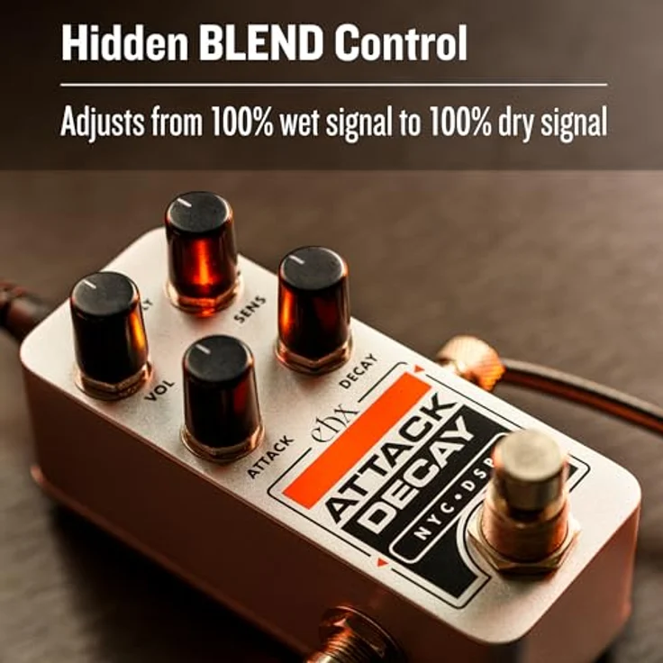 Electro Harmonix Pico Attack Decay Tape Reverse Simulator, Effektpedal für E-Gitarre mit Vol, Sens, Attack und Decay Reglern, kompakt und vielseitig – Bild 9