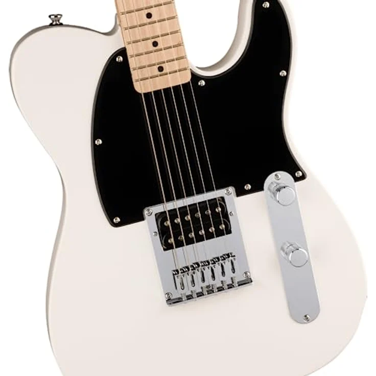 Fender Squier Sonic Esquire H, E-Gitarre mit Ahorn-Griffbrett, schwarzem Schlagbrett, arktisches Weiß – Bild 5