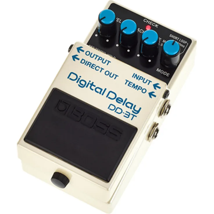 Boss DD-3T Digital Delay, Effektpedal mit regulierbaren Delay-Tempi und 4 Reglern, kompaktes Design