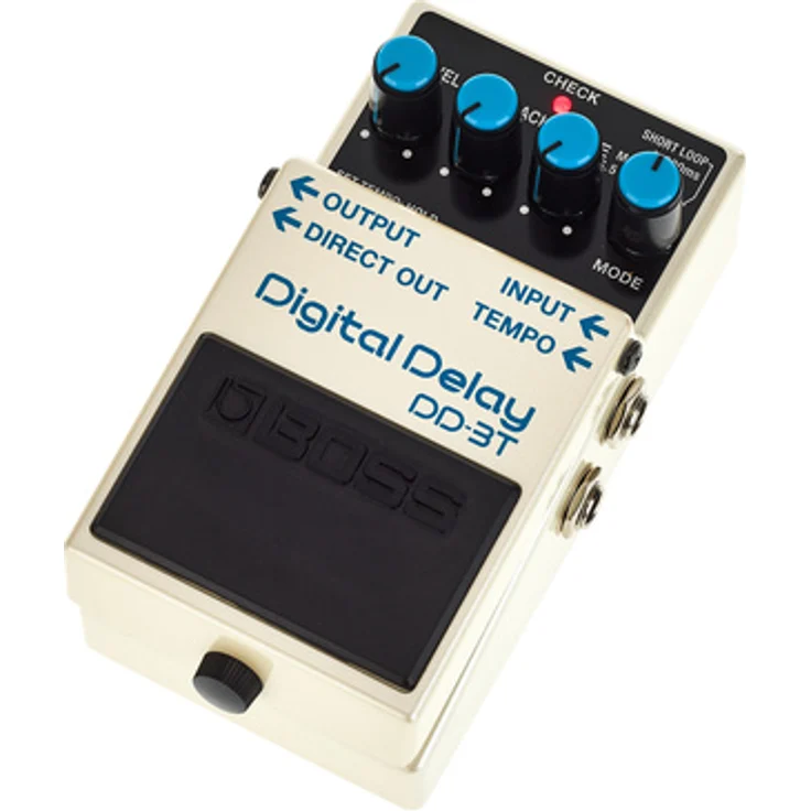 Boss DD-3T Digital Delay, Effektpedal mit regulierbaren Delay-Tempi und 4 Reglern, kompaktes Design