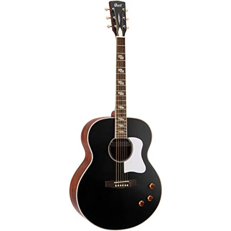 Cort CJ Retro VBM, Jumbo Westerngitarre mit Fishman Neo D Humbucker, Vintage Black Matte – Bild 2