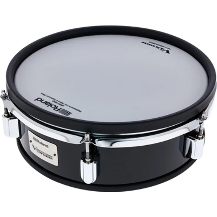 Roland 12"x04" PDA120LS-BK Snare Pad, V-Drums Acoustic Design mit zwei Zonen, Farbe: Schwarz, Holzkessel, Roland Mesh Heads