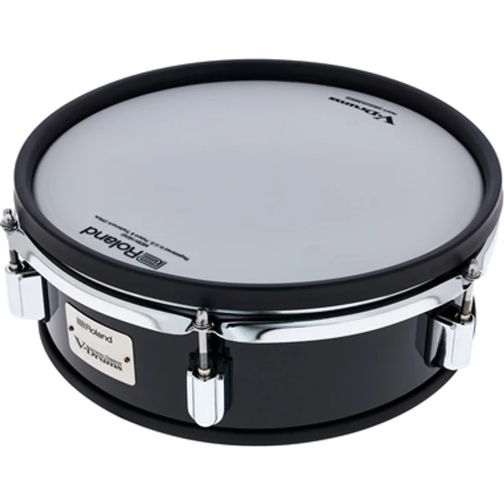 Roland 12"x04" PDA120LS-BK Snare Pad, V-Drums Acoustic Design mit zwei Zonen, Farbe: Schwarz, Holzkessel, Roland Mesh Heads