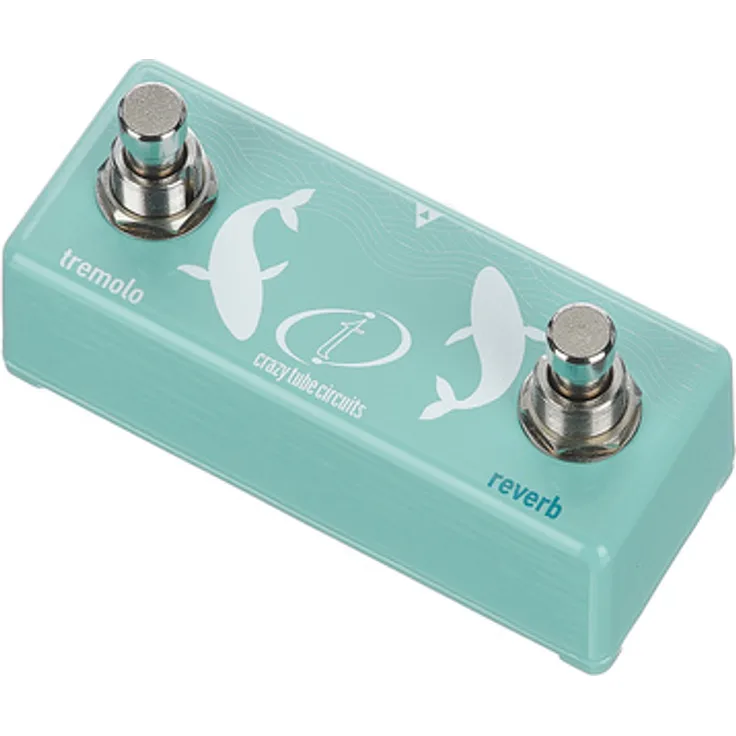 Crazy Tube Circuits Remote Control White Whale V2, Fußschalter für Tremolo und Reverb, kompatibel mit White Whale V2 Pedal