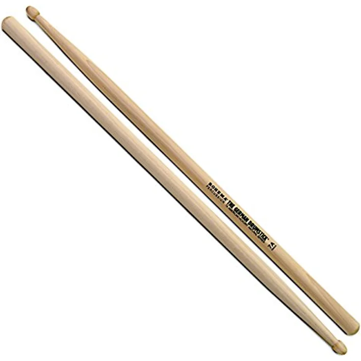 Rohema 7A Hickory Drumstick, natural, unlackiert, Länge 395mm, Durchmesser 13,8mm, Made in Germany – Bild 5