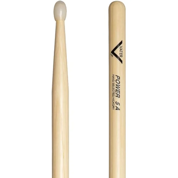 Vater 5AN Power Drum Sticks, American Hickory mit Nylon Kopf, 16 1/2" Länge, 0,580" Durchmesser – Bild 1