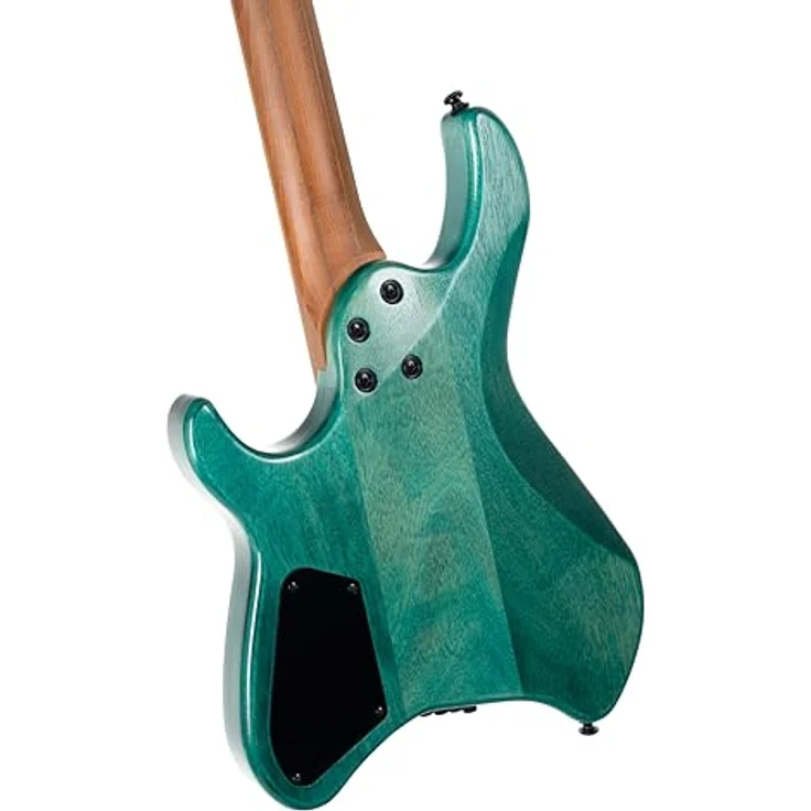 Cort Space G6MS SGTQ, 6-saitige Headless Multiscale E-Gitarre, Okoume Korpus, Turquoise Semi Gloss, mit 2 Cort Voiced Tone VTH-77 Humbuckern und Gigbag – Bild 6