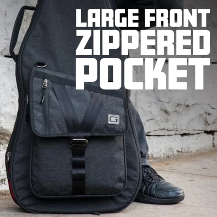 Gator Transit Series Electric Guitar Bag, Tasche für E-Gitarre mit 20 mm Polsterung, wetterfest, schwarz – Bild 8