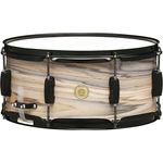 TAMA WP1465BK-NZW Snare Drum, 6.5" x 14", 8-lagiger Pappel-Kessel, Matt Schwarz Hardware, Natural Zebra Wood Wrap