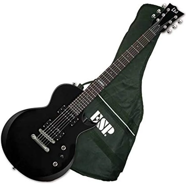 ESP Guitars LTD EC-10, E-Gitarre im Les Paul Style, schwarz, Lindenkörper, Ahorn-Griff, Mikro-Heizungen LH-100N / LH-100B