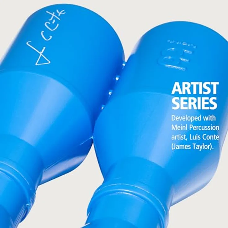 Meinl SH4GB Luis Conte Shaker, Doppel Shaker in Glacier Blue, Kunststoff mit Signatur von Luis Conte – Bild 2