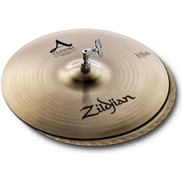 Zildjian 15" A-Custom Mastersound Hi-Hat, brillantes Schlagzeugbecken mit vollem Klang und facettenreicher Ausdruckskraft – Bild 1