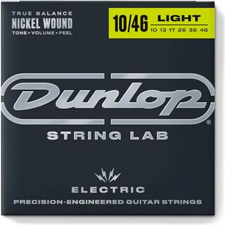 Dunlop Nickel Electric Set 10-46, 3er Pack Gitarrensaiten für E-Gitarre, vernickelter Stahl, Made in USA – Bild 1