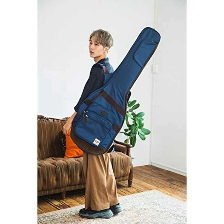 Ibanez IBB541-NB Powerpad Gigbag für E-Bass, 15mm Polsterung, navy blue, mit 4 Zubehörfächern und Rucksackgarnitur – Bild 2