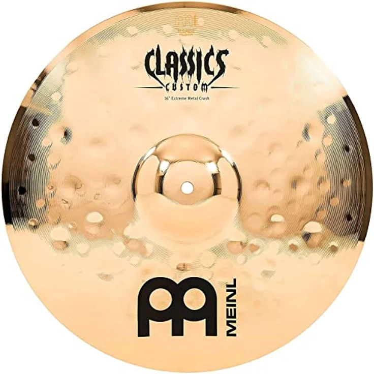 Meinl Cymbals Classics Custom Extreme Metal Crash, 16 Zoll (40,64cm), B12 Bronze mit brillantem Finish, starke Attack und kurze Sustain – Bild 1