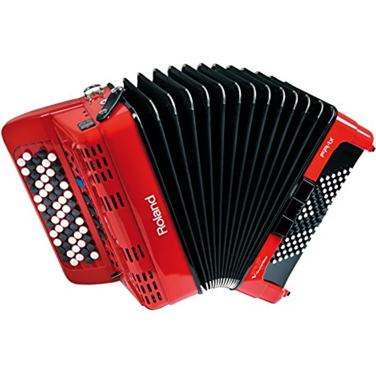 Roland FR-1XB RD, Akkordeon mit 62 anschlagdynamischen Knöpfen, 128-stimmig polyphon, USB Anschluss, rot