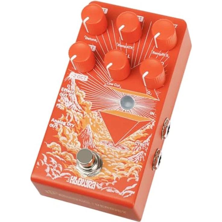 Klowra Verdict Polyphonic Octaver, Effektpedal für E-Gitarre mit polyphoner Oktav-Engine, USB-C, Dry-Ausgang und True/Buffered Bypass – Bild 1