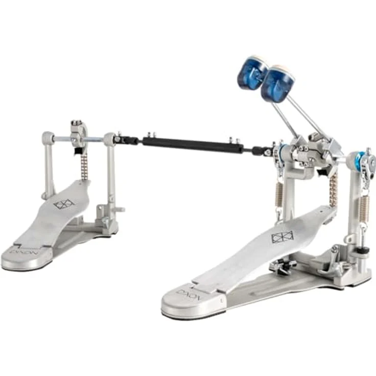 Dixon PP-P2D-EU Double Pedal, Doppelfußmaschine mit Doppelkettenantrieb, See-through blue Dual Surface Beater, unabhängige Höhenverstellung und Schlagwinkel-Einstellung, inklusive Tasche – Bild 1