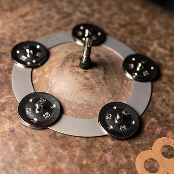 Meinl CRING Ching Ring, 6" Tambourine mit 5 Paar Edelstahl-Schellen, passend für Hi-Hat und Becken, aus Stahl – Bild 12