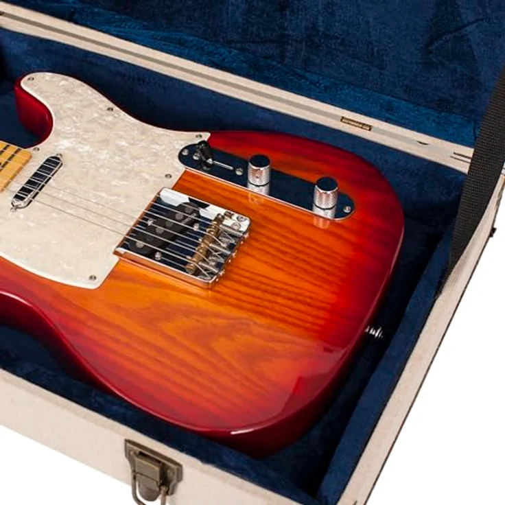 Gator Journeyman Electric Guitar, Gitarrenkoffer aus Sackleinen mit antiken Messingbeschlägen, beige – Bild 8