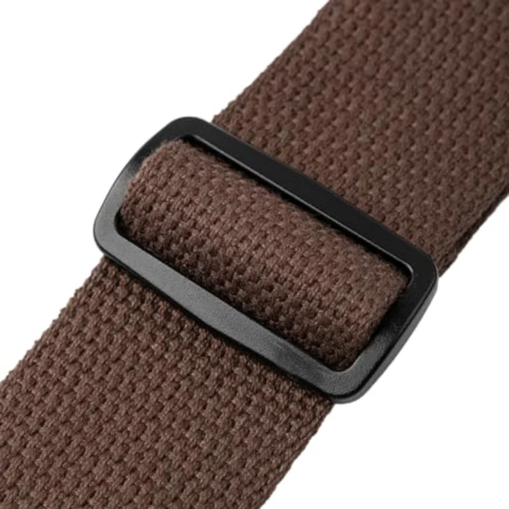 Levys Cotton Acoustic Strap 2" BR, Gitarrengurt aus Baumwolle mit Wildleder-Endstück, verstellbar von 102 cm bis 178 cm, braun – Bild 8