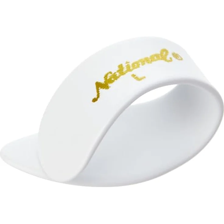 D'Addario National Celluloid Daumenplektren, groß, weiß - 4er-Pack mit warmem Klang, traditionellem Design – Bild 4