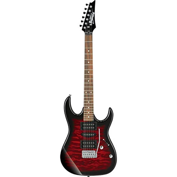Ibanez Gio RG Series GRX70QA-TRB, E-Gitarre mit hochwertiger Verarbeitung und transparentem Red Burst Finish – Bild 4