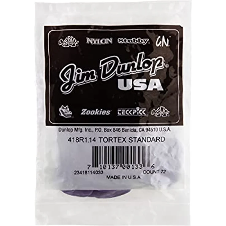Dunlop Tortex Standard Plektren 1,14 mm, 72er Pack, Farbe: Violet – Bild 10