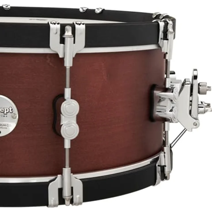 DW PDP 14"x6,5" Ox Blood Snare, Ahornkessel mit Ebony Holzspannreifen und chrom Hardware – Bild 2