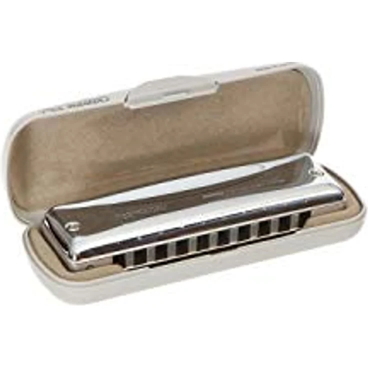 Suzuki MR-350 Promaster C, Mundharmonika in C-Stimmung mit 10 Kanzellen, Aluminiumkörper und Messingdeckeln, inkl. Etui – Bild 3