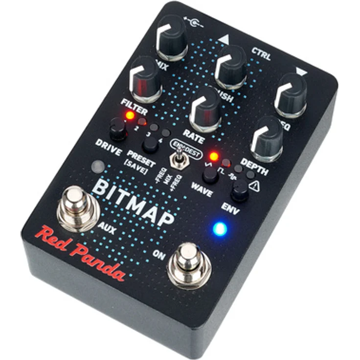 Red Panda Bitmap V2, Bitcrusher/Digital Distortion Effektpedal mit fractional Bit Reduction und MIDI-Steuerung