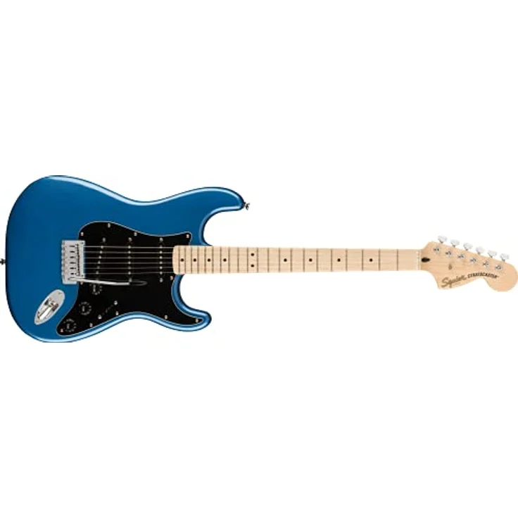 Squier Affinity Stratocaster MN LPB, E-Gitarre mit Pappel-Korpus, Ahorn-Hals, 3 Keramik Single Coil Tonabnehmer, Lake Placid Blue – Bild 1