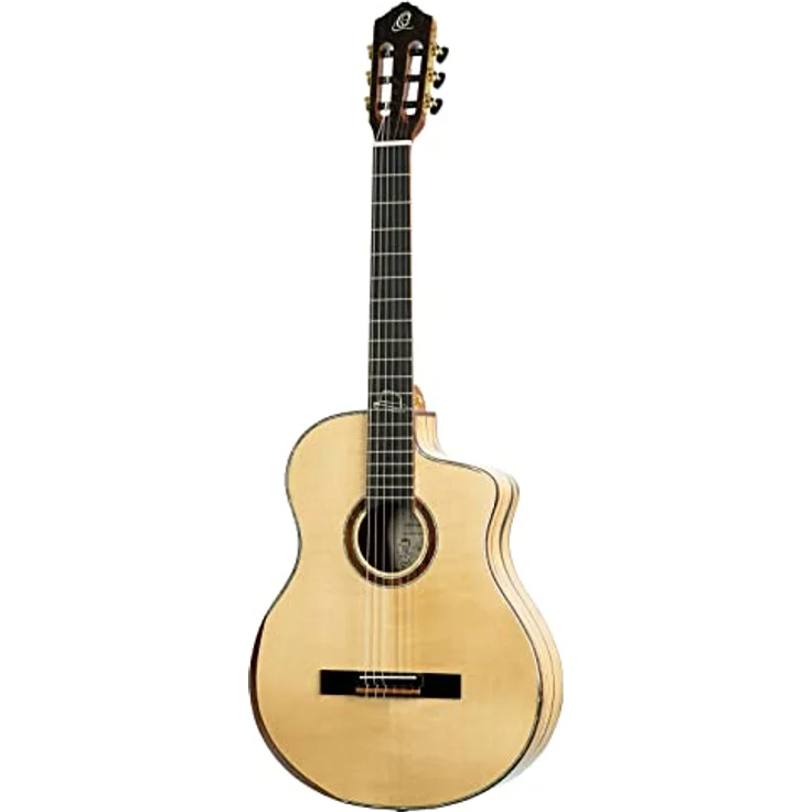 Ortega BYWSM, Konzertgitarre mit Tonabnehmer und Cutaway, Natur hochglanz, Billy Watman Signature, 4/4 Größe, Massiv Alaska-Sitka-Fichte – Bild 4