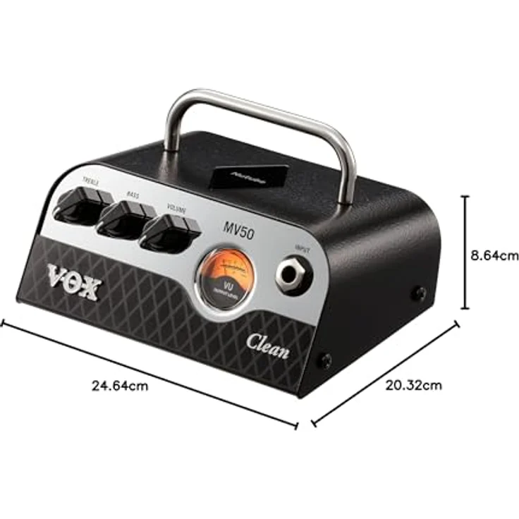 Vox MV 50 CL Clean, E-Gitarren-Topteil, 50 Watt, analoger Vorverstärker mit Nutube-Technologie, EQ Schalter, Dämpfungsschalter, inkl. Netzteil – Bild 7