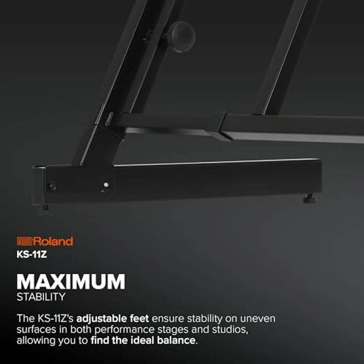 Roland KS-11Z, Robustes Z-Stativ für 88-Tasten Stage Pianos, höhenverstellbar mit gepolsterten Klapparmen, Stahlkonstruktion – Bild 4