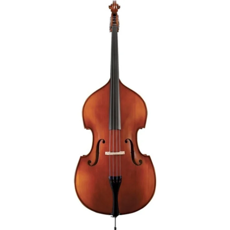 Gewa Europe Double Bass 3/4, Kontrabass in Gambenform mit massiver Fichtendecke und rotbrauner seidenmatter Lackierung, spielfertig gemacht