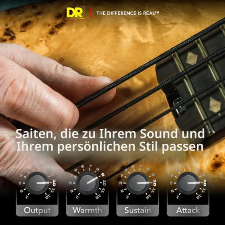 DR Black Beauties Bass 5 Saiten 45-130, beschichtete Gitarrensaiten mit K3-Technologie für klaren Klang und erhöhte Klanglebensdauer – Bild 5