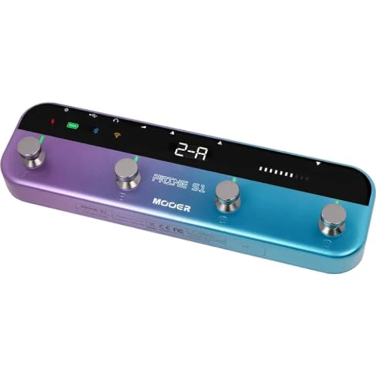 Mooer Prime S1 Multi Effects Pedal, Gitarren-Multieffekte mit 126 Effekten, 80-Sekunden Looper, Bluetooth 5.0 und wiederaufladbarem Akku – Bild 2