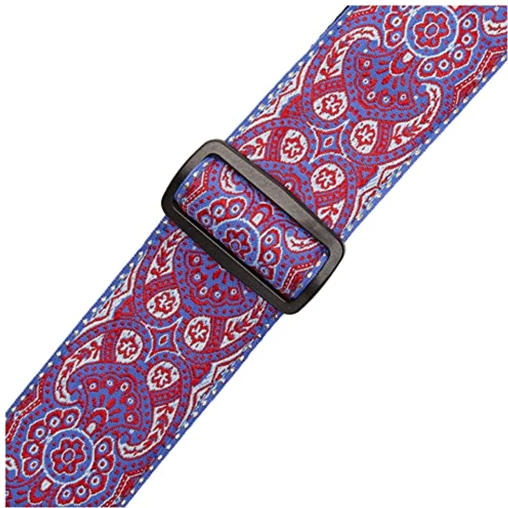 Ernie Ball E-Guitar Strap Paisley Dream, Gitarrengurt aus Polypropylen mit Lederenden, verstellbar von 104 cm bis 183 cm, 51 mm breit, Farbe Paisley Dream Jacquard – Bild 4