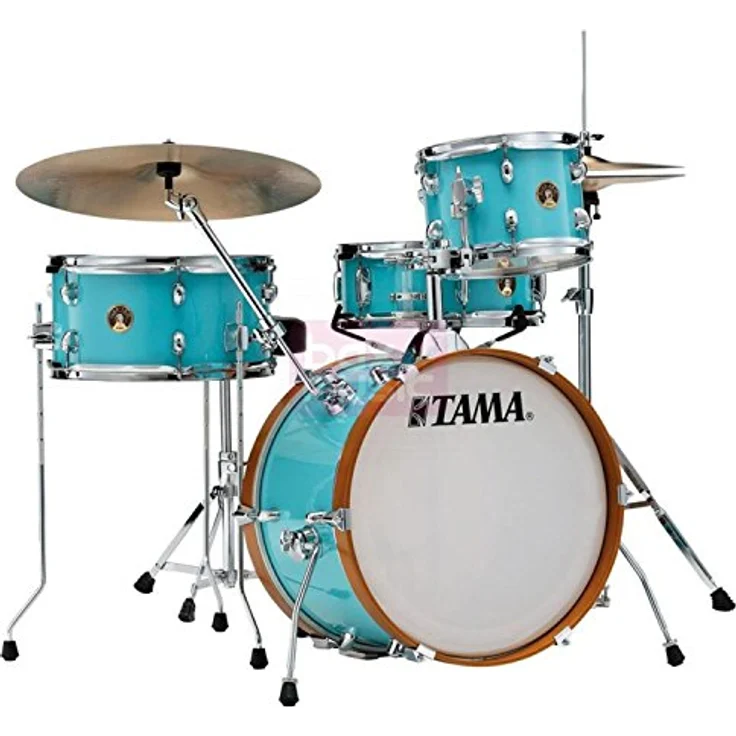 Tama Club Jam Vintage Kit LJK48S-AQB, Kompakter Kesselsatz mit Mersawa-/Pappelkessel, 18"x12" Bass Drum, Aqua Blue – Bild 1