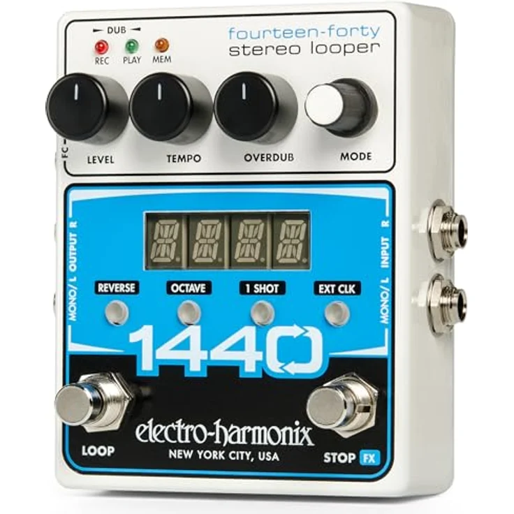 Electro Harmonix 1440 Stereo Looper, Effektpedal mit 1440 Sekunden Aufnahmezeit, MIDI-Synchronisation und variabler Tempo-Wiedergabe – Bild 3
