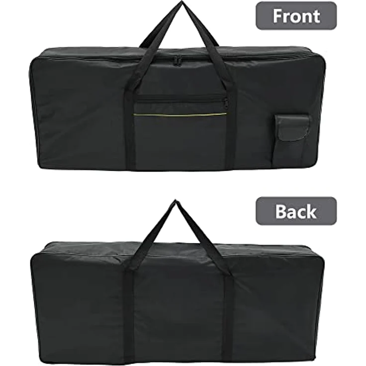 Foppla Keyboard-Gig-Tasche für 61 Tasten, wasserdicht, Oxford-Stoff, inkl. Tragegriff, Schwarz – Bild 5