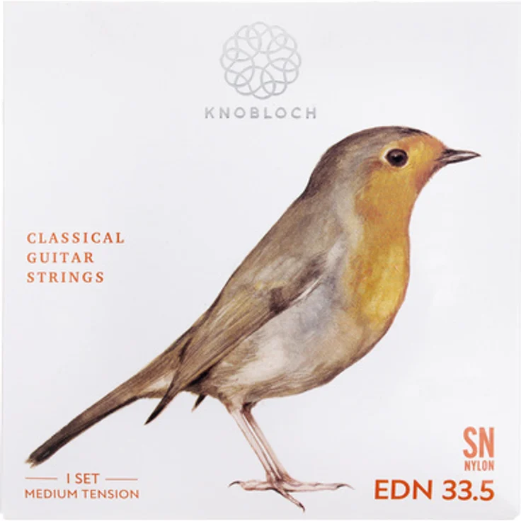 Knobloch Strings Erithacus Line EDN 33,5, Medium Tension Gitarrensaiten für Konzertgitarre mit natürlichem Klang in den Höhen und abgerundetem Bass