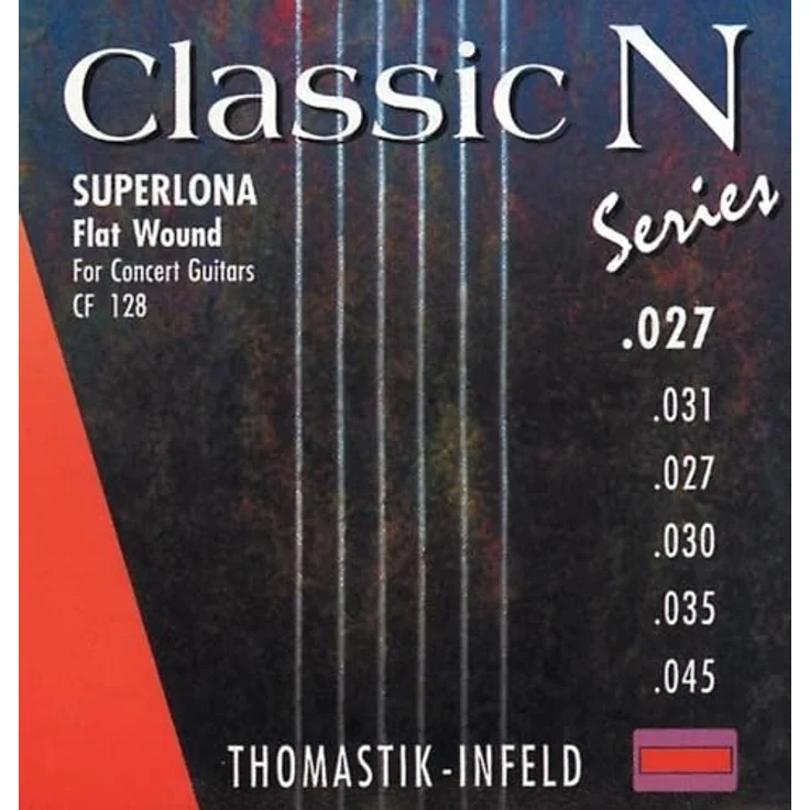 Thomastik Einzelsaite E1 .027 Nylon blank CN27 für Klassikgitarre, geeignet für Classic N Series Superlona light Satz CR128, CR127, CF127
