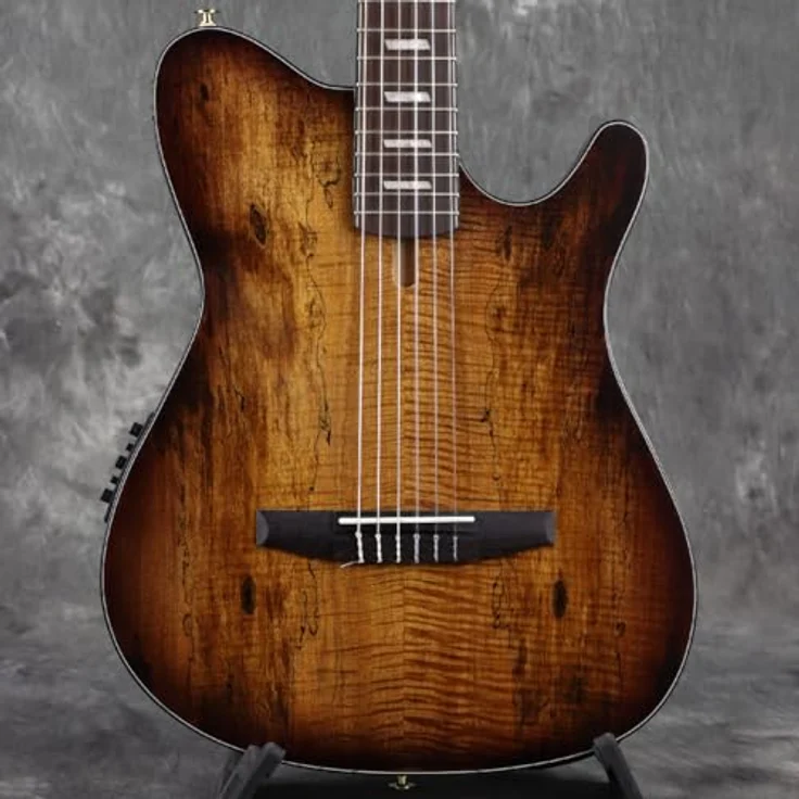 Ibanez FRH20SMN-TCL Konzertgitarre, 6-saitig, Sapele/Boden, Spalted Maple/Decke, Tobacco Burst Low Gloss, mit Ibanez AEQ210T Preamp und eingebautem Tuner – Bild 1