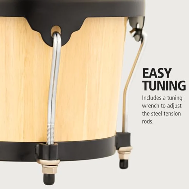 Meinl Headliner Bongos HB100NT, 6 3/4" + 8", Handselektierte Büffelfelle, Rutschfest, Natural #NT – Bild 5