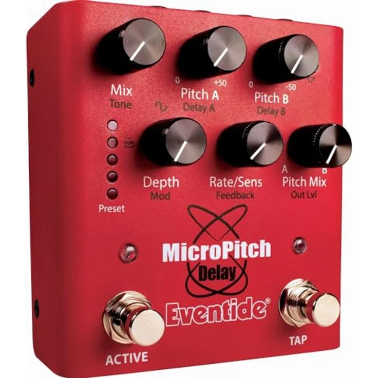 Eventide MicroPitch Delay, Effektpedal für E-Gitarre mit dualen, verstimmbare Delays und Modulation, MIDI-fähig – Bild 1